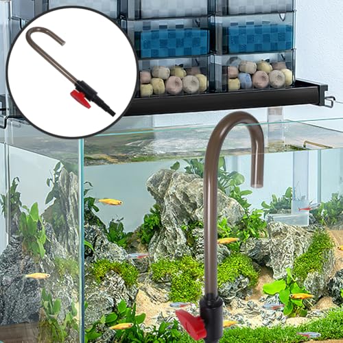 NUOBESTY Hanging Aquarium Water Changer with Hook Design Fish Tank Water Supply Tool Easy Installation Compact Size for Ho...