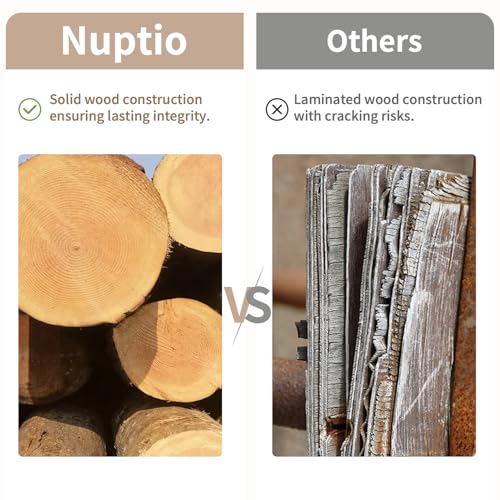 NUPTIO Wooden Box Centerpiece for Table: 2 Pcs 11.8" Long Wood Rectangle Planters - Farmhouse Flower Vase for Fall Wedding...