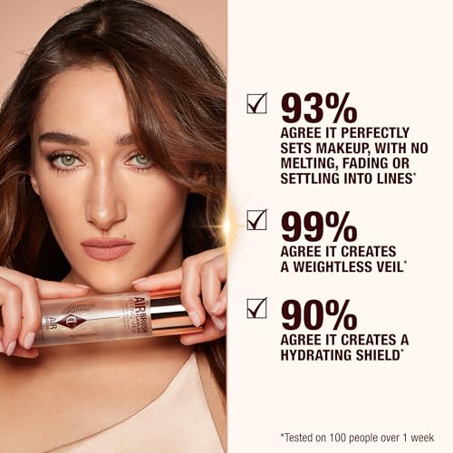 Charlotte Tilbury Airbrush Flawless Setting Spray - Gift Set Essential - Ultra-Fine Mist to Prime & Set Makeup - Perfect f...
