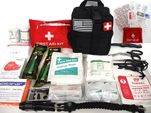 Galaxy 251 Pcs First Aid Kits for Survival Emergency Trauma Military Tactical Medical Hunting Camping Hiking Fishing IFAK ...