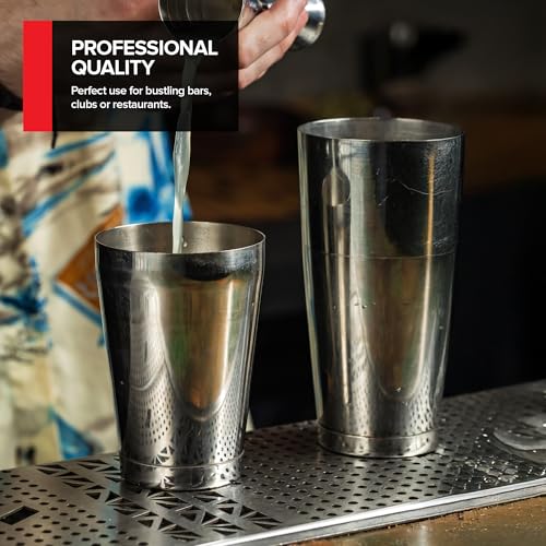 Boston Cocktail Shaker, Drink Mixing Set (18oz & 28oz) Weighted Stainless Steel Shaker Tins, Cocktail & Martini Mixed Drin...
