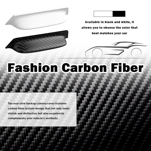 2PCS Backup Camera Rain Shield,Carbon Fiber Backup Camera for Car Anti-Rain Cover for Clear Rear View,Universal Reverse Ca...