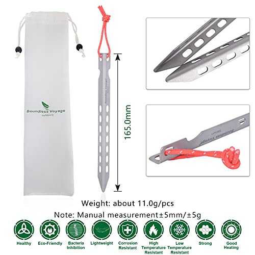 iBasingo 6-8 Pieces/Lot Ultralight Titanium Tent Pegs Outdoor Camping Tent Stakes for Sand Heavy Duty Portable Tent Nail f...