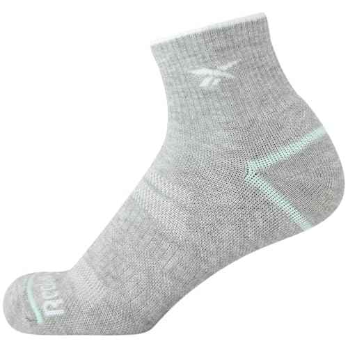 Reebok Womens Quarter Socks - 12 Pack Performance Arch Support Ankle Socks - Cushioned Athletic Socks for Women (Size: 4-10)