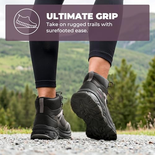 NORTIV 8 Women's Hiking Boots Waterproof Lightweight Outdoor Trekking Comfortable Non-Slip Backpacking Camping Ankle Boot ...