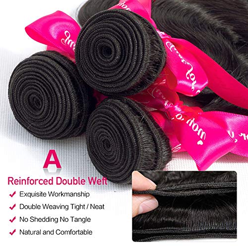 Beauty Princess Brazilian Human Hair Bundles Body Wave 10A Human Hair Weave 3 Bundles 16 16 18inch