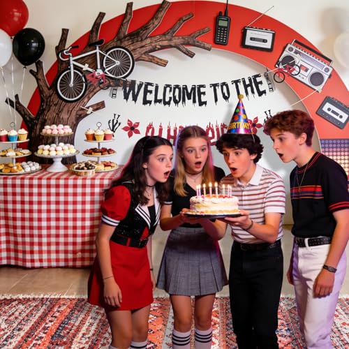 Glitter Welcome to the Other Side Banner for Birthday Party Decorations Upside Down Banner Stranger Party Decorations for ...