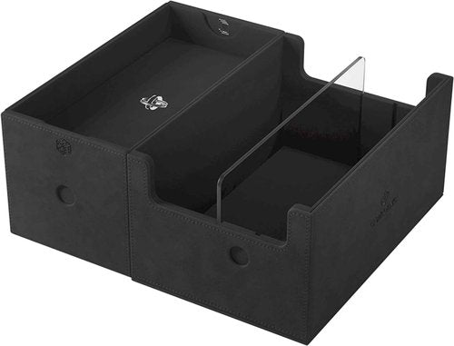 Gamegenic Game's Lair 600+ Convertible Deck Box - Double-Sleeved Card Storage, Holds up to 600 Cards, Premium Card Game Protector, Nexofyber Surface, Black Color, Made