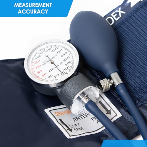 Primacare DS-9197-BL Professional Classic Series Manual Adult Size Blood Pressure Kit, Emergency Bp kit with Stethoscope a...