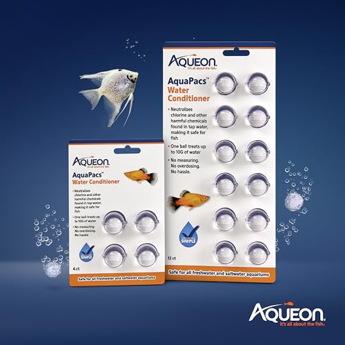 Aqueon AquaPacs Water Conditioner 12 Pack, 10 Gallon