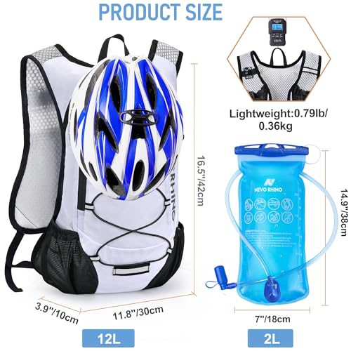 Lightweight Hydration Backpack, Running Backpack with 2L Water Bladder, Hydro Water Daypack for Cycling Hiking Rave for Me...