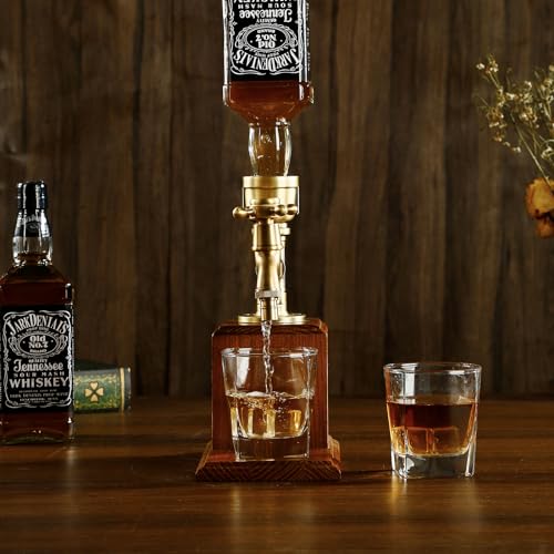 Vida Brillante Drink Dispenser for parties Bar Accessories Gifts for Wine Lovers Whiskey Man Cave Decor for Husband Dad wi...