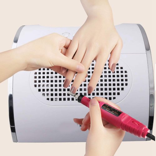 Nail Dust Extractor & Cleaner, 2-in-1 Infrared Sensor, 1 Curing Lamp, 10S/30S/60S/99S Timer, Gel Nail Polish Curing Machine