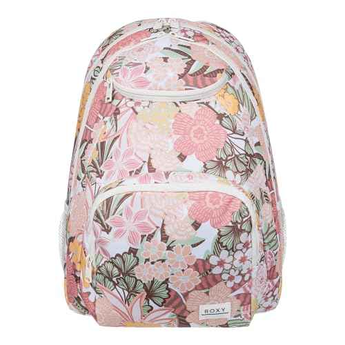 Roxy Women Shadow Swell Backpack | Travel | Everyday Carry | Work | Gym | 21L | Recycled Polyester, White Viva La Vida, One Size