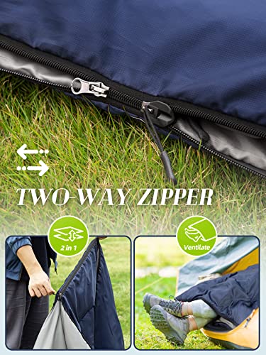 Bessport Lightweight Sleeping Bag, Ultralight Backpacking Sleeping Bag, 3 Season Waterproof for Adults Kids, Outdoor, Hiki...