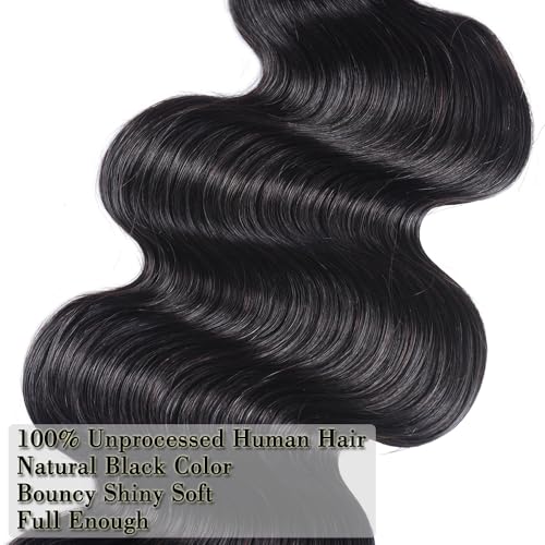 12A Human Hair Bundles 14 16 18 18 Inch Body Wave Bundles Human Hair Extensions 400g Unprocessed Brazilian Virgin Body Wave 4 Pieces Deals Brazilian Quick Weave Natural Black Wavy Extensions