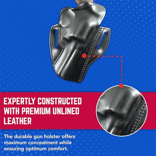 DeSantis Speed Scabbard Gun Holster, Fits S&W GOVERNOR 2-3/4" Guns, Unisex Holster, Left-Hand Draw, Black