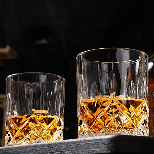 KANARS Old Fashioned Whiskey Glasses with Luxury Box - 10 Oz Rocks Barware For Scotch, Bourbon, Liquor and Cocktail Drinks...