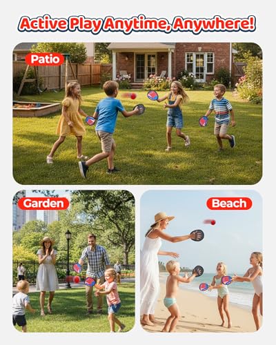 Toss and Catch Ball Game Set, Toddler Baseball Glove for Beach Pool Yard, Kids Sports & Outdoor Play Toys with Family, Fun...