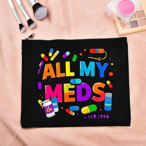 Medicine Bags Organizer Storage Pouches Medicition Makeup Bags Meds Travel Toiletry Bag Pills Medicine Cosmetic Pouche Bag...