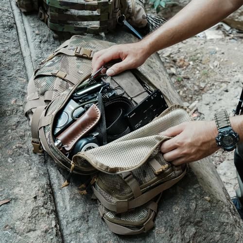 CASONMMAX 4 Set Tactical Packing Cubes ，Compressible Mesh Duffle Storage Bag,Portable Edc Molle Pouch Organizer.