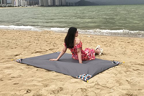 HZJOYUE Outdoor Blanket (71" x 55") -Compact, Lightweight, Sand Proof Pocket Blanket Best Mat for The Beach, Hiking, Trave...