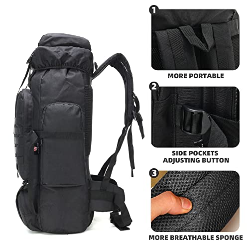King'sGuard 70L Camping Hiking Backpack Tactical Backpack Military Molle Rucksack Backpack for Outdoor