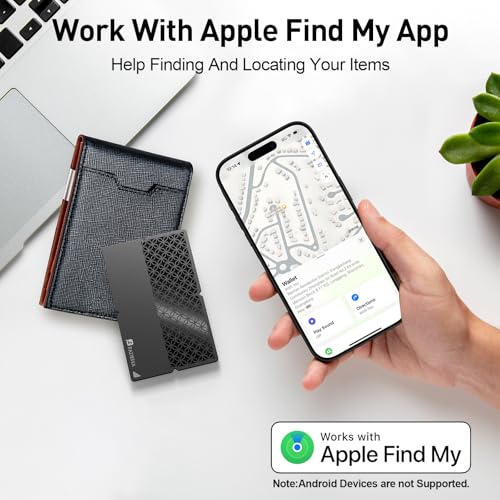 BFADEHA 2026 [Apple MFi Certified] (iOS Only) Bluetooth Tracker Smart Card for Apple Find My iPhone Wallet GPS Tracker, 5-...