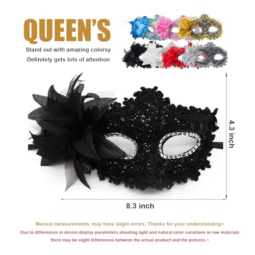 Masquerade Mask for Women Venetian Masks Christmas Women Flower Half-face Masks Eye mask Cosplay Lace mask