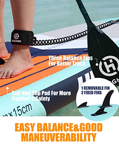 Highpi Inflatable Stand Up Paddle Boards, Ultra-Light SUP for All Skill Levels, w/Accessories Backpack, Anti-Slip Deck, Le...