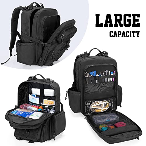 Damero Medical Tactical Backpack, Medical Supplies Bag First Aid Rucksack with Top Y-Strap for Hiking, Trekking Hunting Ca...