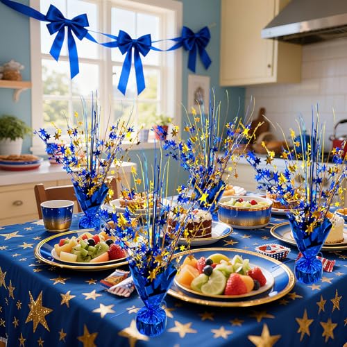 YinNorth 6 Pack Metallic Foil Spray Table Centerpiece Decoration Star Brust Glitter Table Topper Decor for Birthday Gradua...