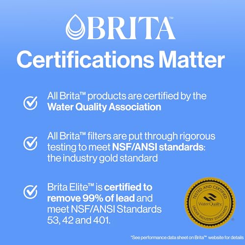 Brita UltraMax Large Water Dispenser With Standard Filter, BPA-Free, Reduces Copper, Cadmium and Mercury Impurities, Lasts...