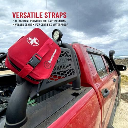 Surviveware 184 Pcs Comprehensive Waterproof Premium Survival First Aid Kit - Medical Emergency Kit for Travel Camping Gea...