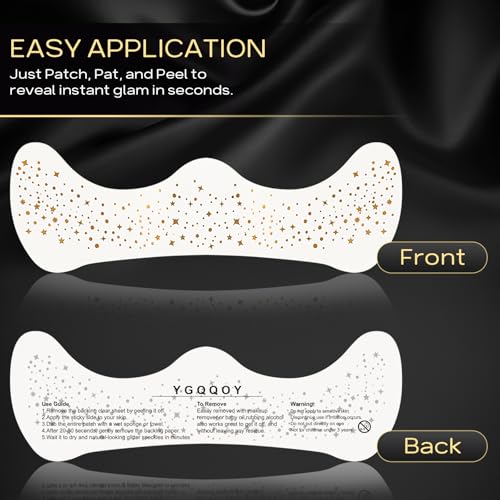 Glitter Freckles Face Tattoo, Glitter Freckles for Face, 10pcs Gold Sparkle Freckles, Face Glitter Makeup Patches