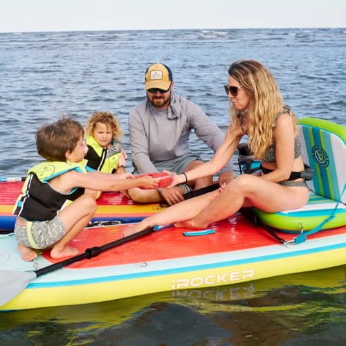 iROCKER All Around 11 7.0 Inflatable Stand Up Paddle Board Premium SUP and Accessories - Made for All Skill Levels - Speed...