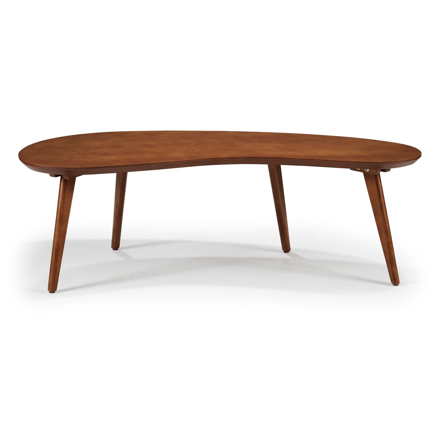 Mid Century Modern Abstract Shaped Coffee Table/Solid Wood/Castanho Finish