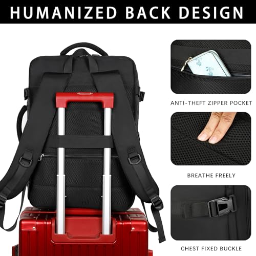 Sowaovut Travel Laptop Backpack, Extra Large High School College Backpacks, Flight Approved Daypack Business Bag Fit 17.3 ...