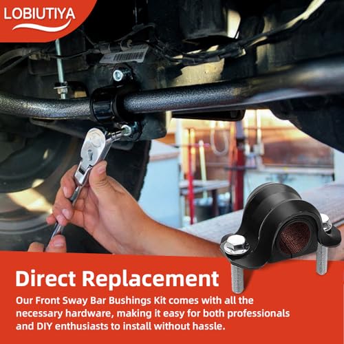 LOBIUTIYA 52110141AB 928-563 Front Stabilizer Sway Bar Brackets with Bushings Kit, Suspension Replacement Fits for Dodge R...