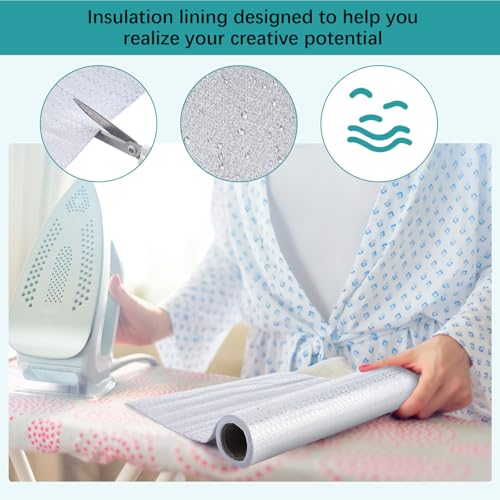 Treela 1 Roll 12 Inch x 1 Yard Heat Resistant Batting for Potholders Insulated Fabric Thermal Lining Batting for PotHolder...