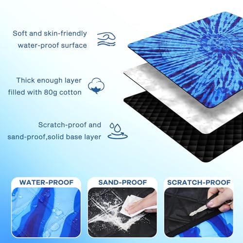 Genovega Waterproof Sandproof Beach Blanket Picnic Outdoor Mat Extra Large Foldable Sand Free Big Giant XL Car Essential R...