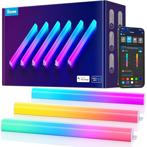Govee Glide Wall Lights, RGBIC LED Light, Smart Gaming Light Works with Alexa and Google Assistant, RGB Lights Bar, LED Wa...