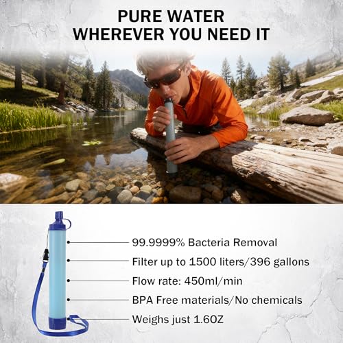 Gifts for Men Christmas Survival Kit, Survival Gear and Equipment 258 PCS with Water Filter, Emergency Tent, LED Lantern, ...