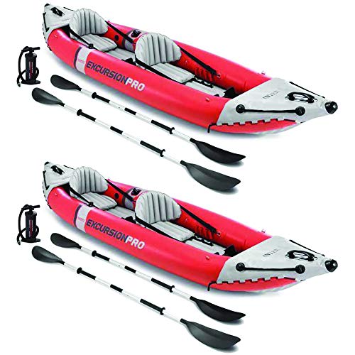 INTEX 68309EP Excursion Pro K2 Inflatable Kayak Set: Includes Deluxe 86in Kayak Paddles and High-Output Pump – SuperTough ...