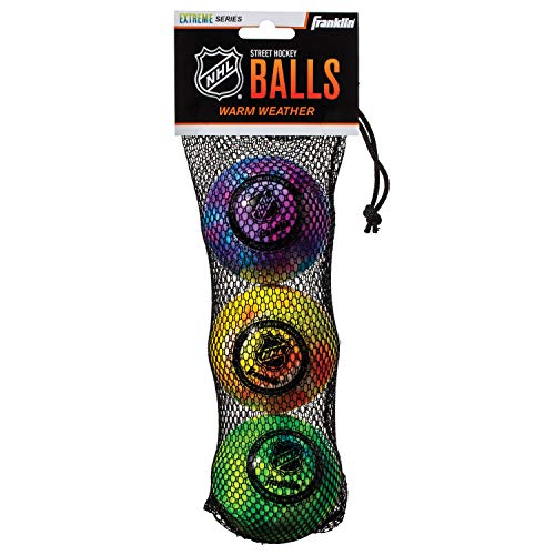Franklin Sports NHL Street Hockey Balls - No Bounce Outdoor Street + Roller Hockey Balls - Official Size for Youth + Adult...