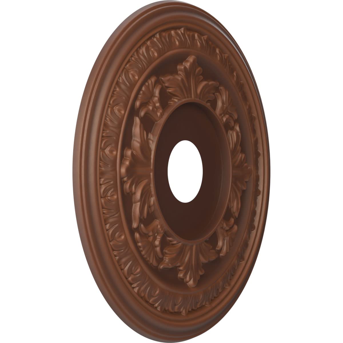 Ekena Millwork Cmp19Badru Baltimore Thermoformed Pvc Ceiling Medallion (Fits Canopies Up To 7 3/4), 19Od X 3 1/2Id X 1P, Univers