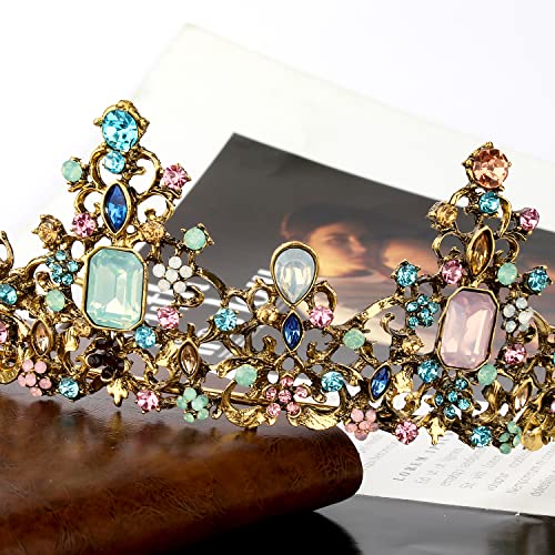 Didder Baroque Vintage Crowns and Tiaras - Royal Princess Crowns for Girls and Women - Wedding, Halloween, Christmas, Pro...