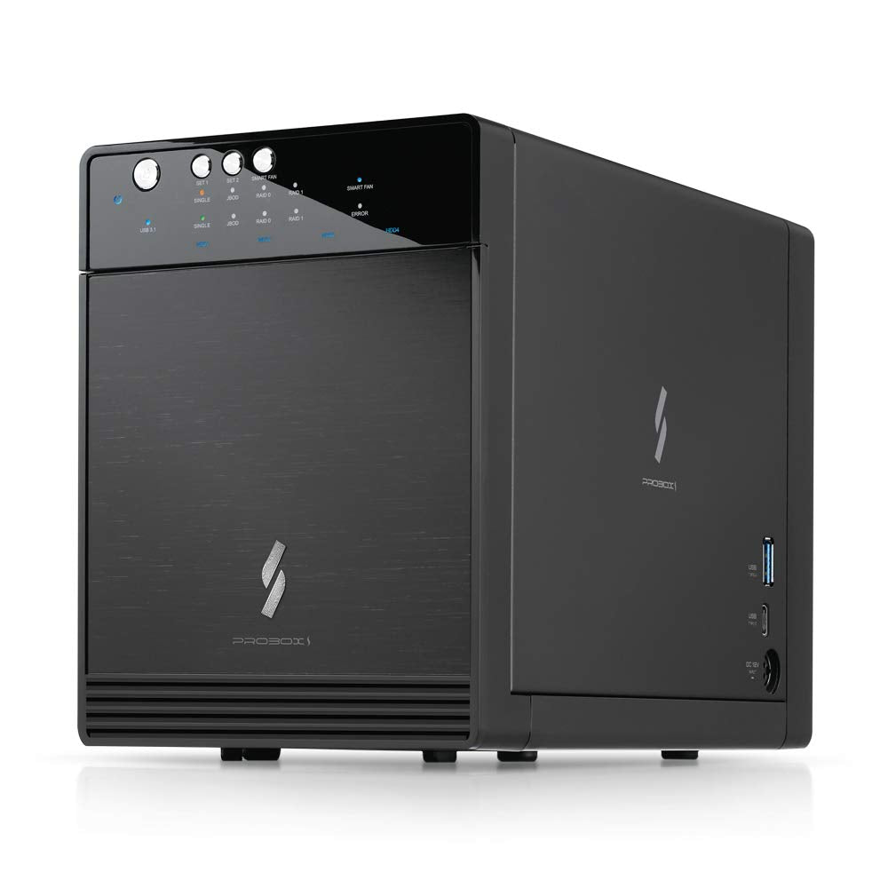 Mediasonic Raid 4 Bay 3.5 Sata Hard Drive Enclosure Das - Usb 3.2 Gen 2 10Gbps Usb Type C Support 30Tb | Usb Hub | Daisy Chain (