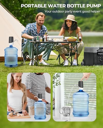 Cozycharm Water Dispenser Pump, USB Charging Automatic Drinking Water Pump for Mini Water Jug Dispenser Portable, Ideal fo...