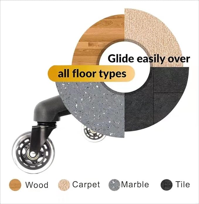 Chair Master 17" Round Vinyl Fabric Stool, Table Height, 360 deg Level Activation, Heavy Duty, Lab, Medical, Garage, Home, Spa, Cleanroom (Rubber Roller, Gray)